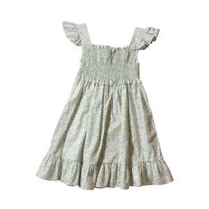 Bella Bliss Girls Smocked Floral Dress Size 7 Blue Yellow Boutique